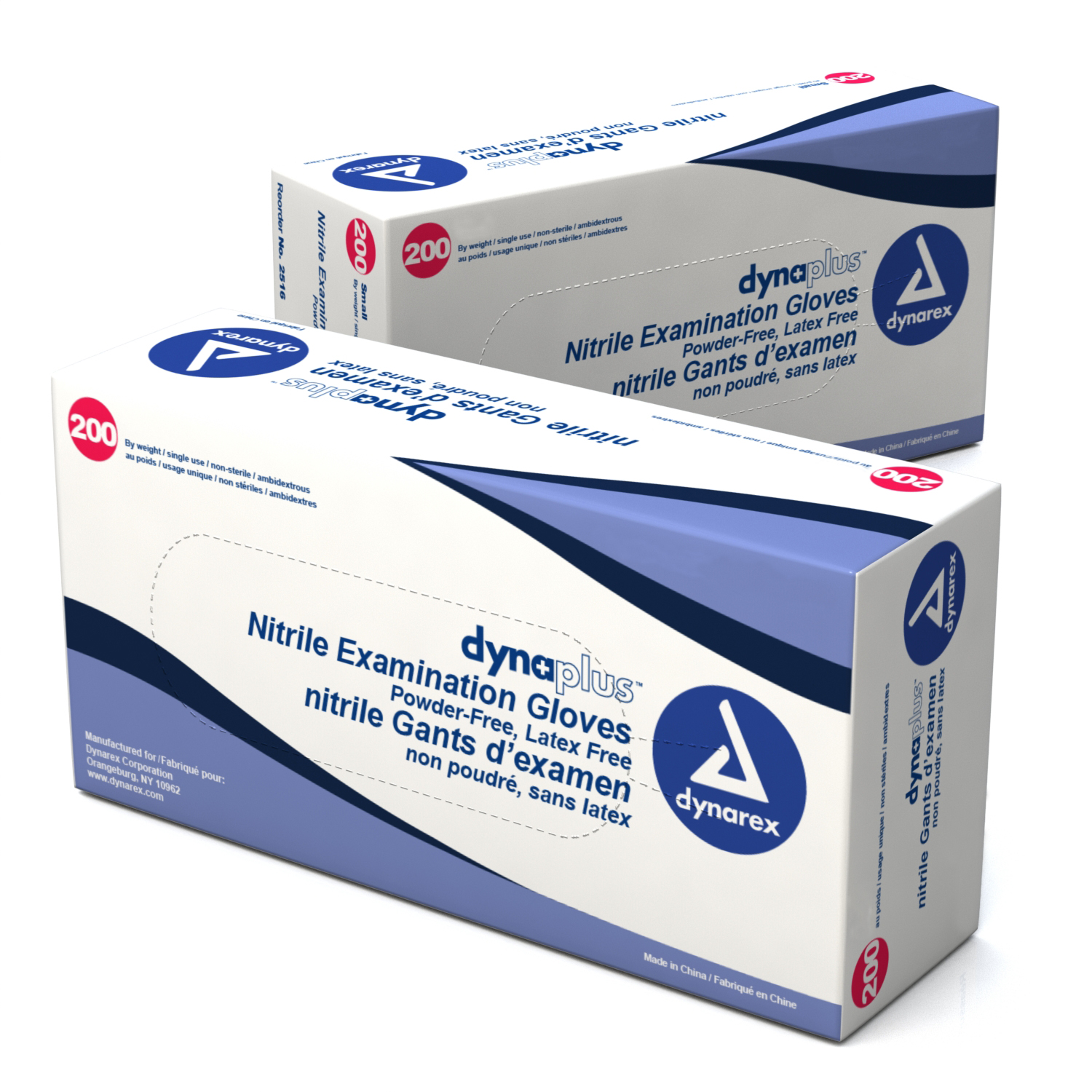DynaPlus Nitrile Exam Gloves Medium 200/bx