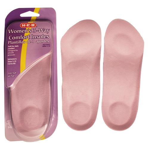 3-WAY COMFORT INSERTS WOMENS SIZE 5-10 HEB 6-621BTF