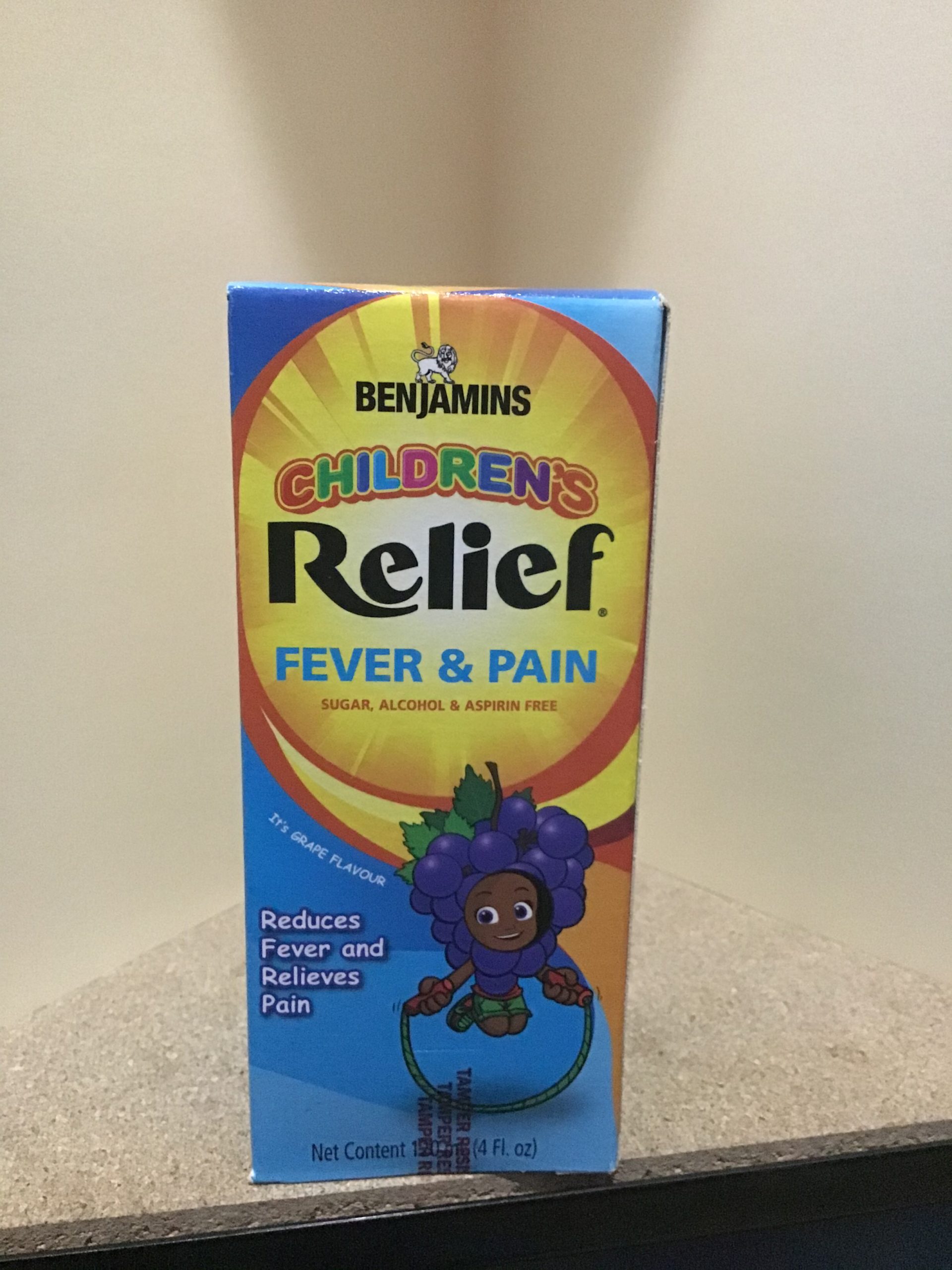 Benjamins Children's Relief Fever & Pain Grape 120ml