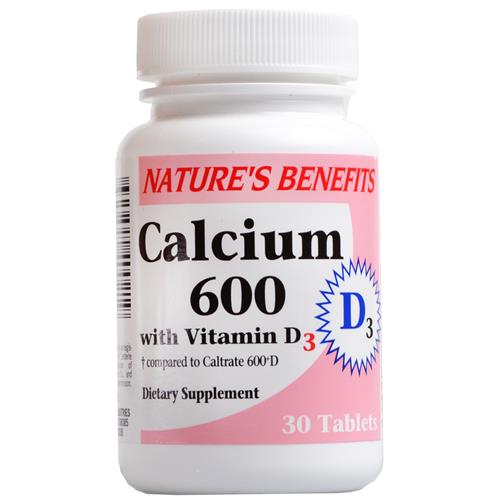 Nature's Benefits Calcium 600 w/Vitamin D3