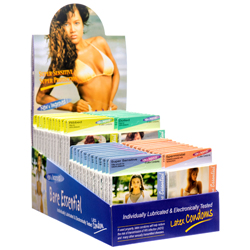BARE ESSENTIAL CONDOMS 3PK ASSORTED STYLES 48ct