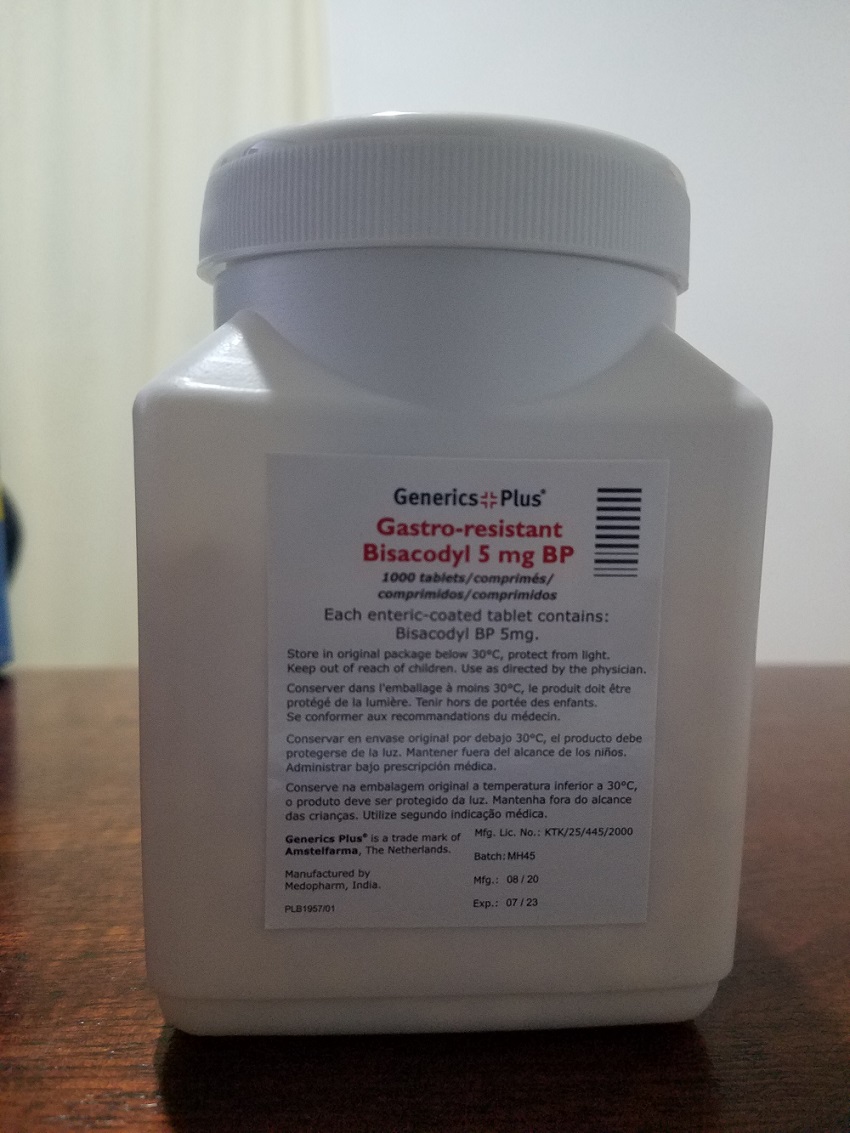 Bisacodyl 5mg x 1000 Genericsplus