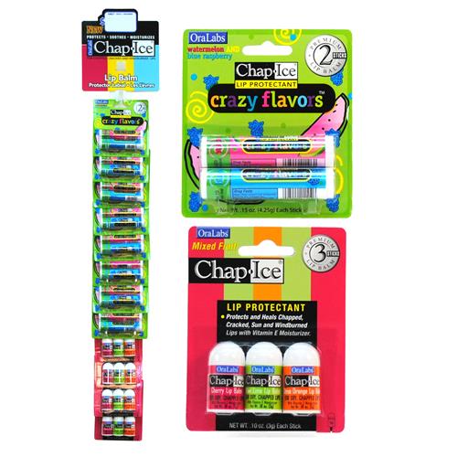 Chap Ice Lip Protectant Crazy Flavors 2 Ct & Bullet