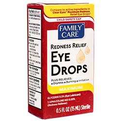 FAMILY CARE REDNESS RELIEF EYE DROPS 0.5 OZ October /2024