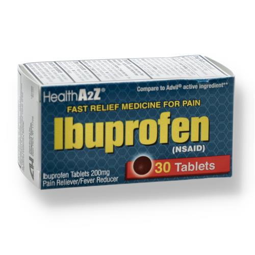 A2Z 30CT IBUPROFEN 200MG BROWN TABLETS