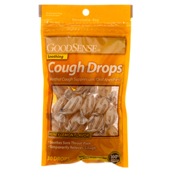 GOODSENSE COUGH DROPS 30 CT HONEY LEMON