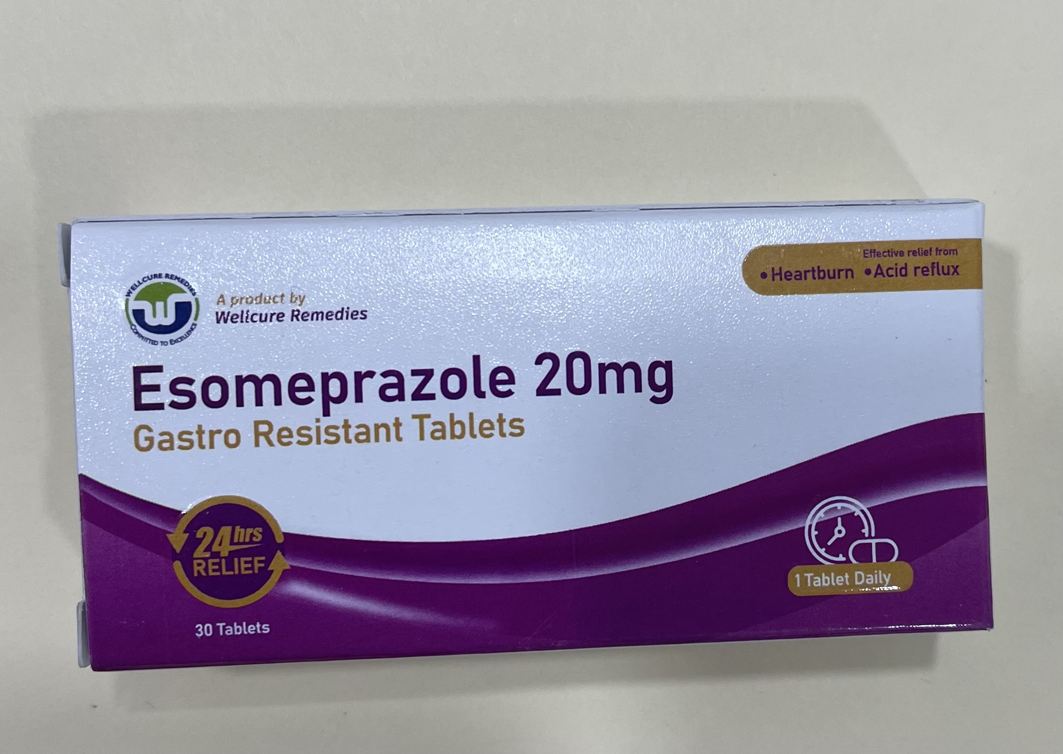 Esomeprazole 20mg x 30ct Gastro Resistant Tablets