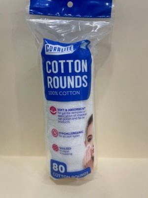 CORALITE COSMETIC PADS 80CT ROUND