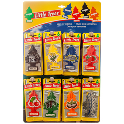 LITTLE TREES CAR FRESHENER 8 ASST/96CT REFILLABLE DISPLAY