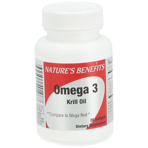NATURE'S BENEFITS OMEGA 3 KRILL OIL 20CT