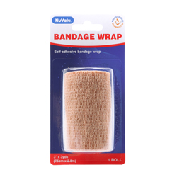 NUVALU BANDAGE COHESIVE 3IN X 3YDS BEIGE