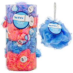 NUVALU BATH SPONGE BALL IN TUB 50G W/ASST COLORS