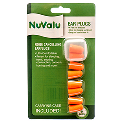 NUVALU EAR PLUG 4 PAIR & 1 CASE SET