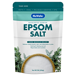 NUVALU EPSOM SALT 16 OZ SORE MUSCLE & BACK SOAK