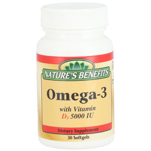 Nature's Benefit Omega-3 With Vitamin D3 5000IU