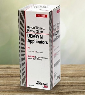 OB-GYN Swab Applicators, NS 8" Plastic Shaft, 50/bx