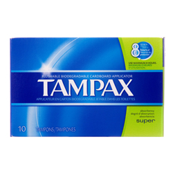 TAMPAX TAMPONS 10CT SUPER