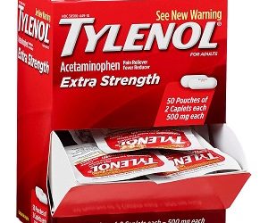 TYLENOL CAPLETS EXTRA STRENGTH DISPLAY BOX 50/2's August/2027