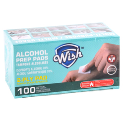 WISH ALCOHOL PREP PADS 100 CT