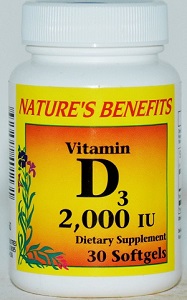 Nature’s Benefit Vitamin D3 2,000IU Feb/2025