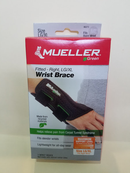 Mueller Wrist Brace Right LG/XL green line