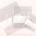 Zip Lock bag 6 x 9 white label 100/pk