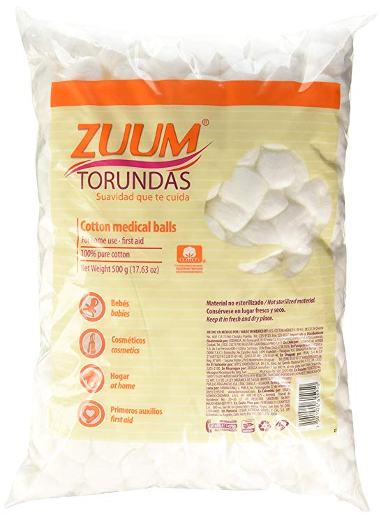 Zuum Cotton Balls - Torundas De Algodon 500g 1 LB