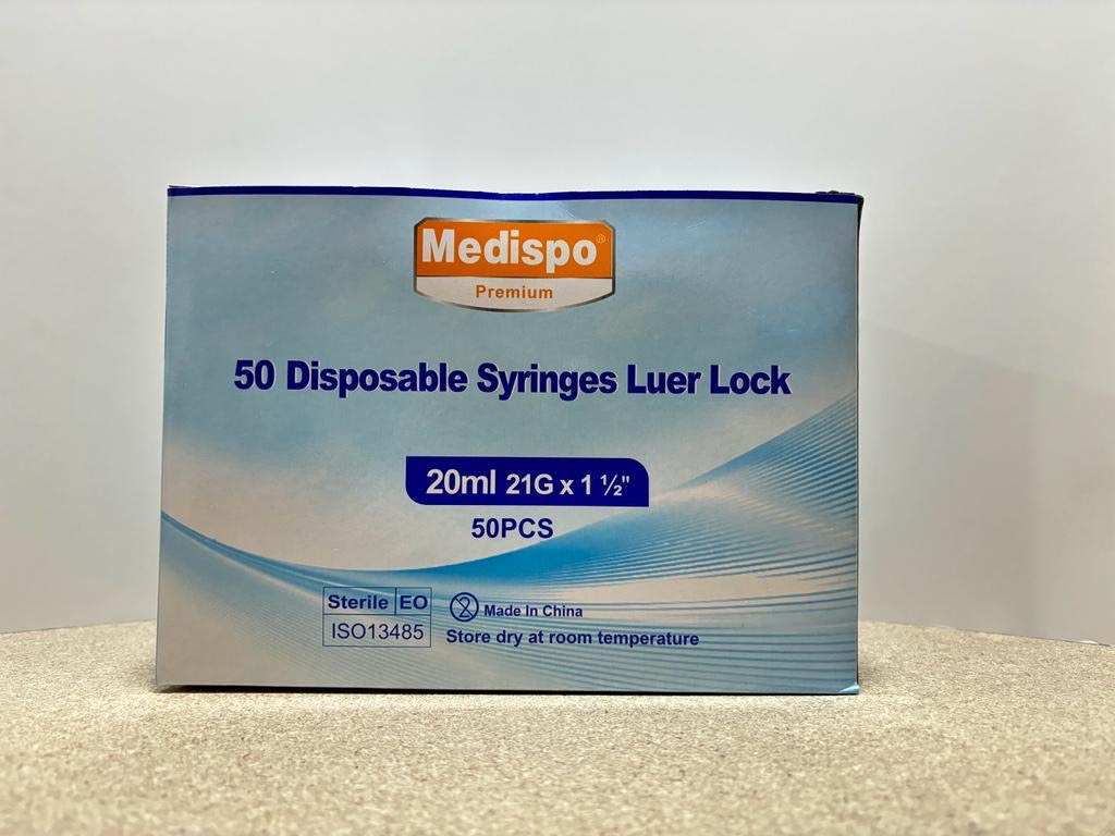 20ml Syringe with Needle 21G x 1 1/2" x 50