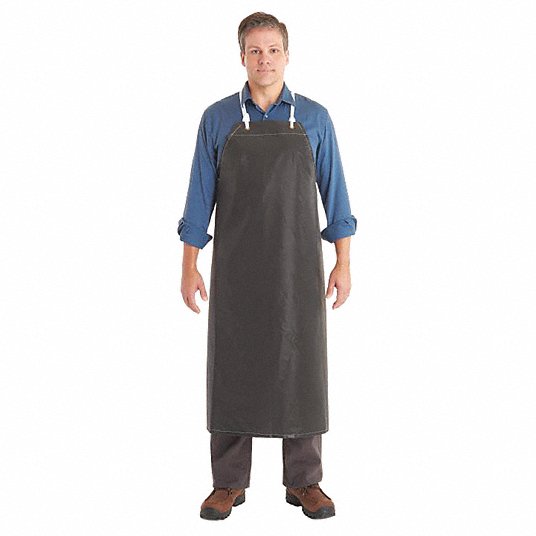 Bib Apron, Neoprene Material, Black,