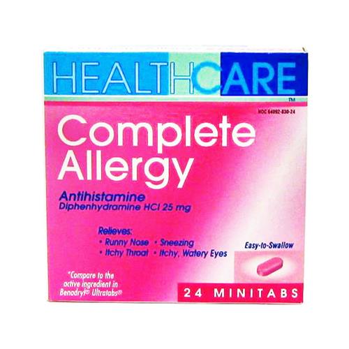 Health Care Complete Allergy Diphenhydramine 25mg x 24ct