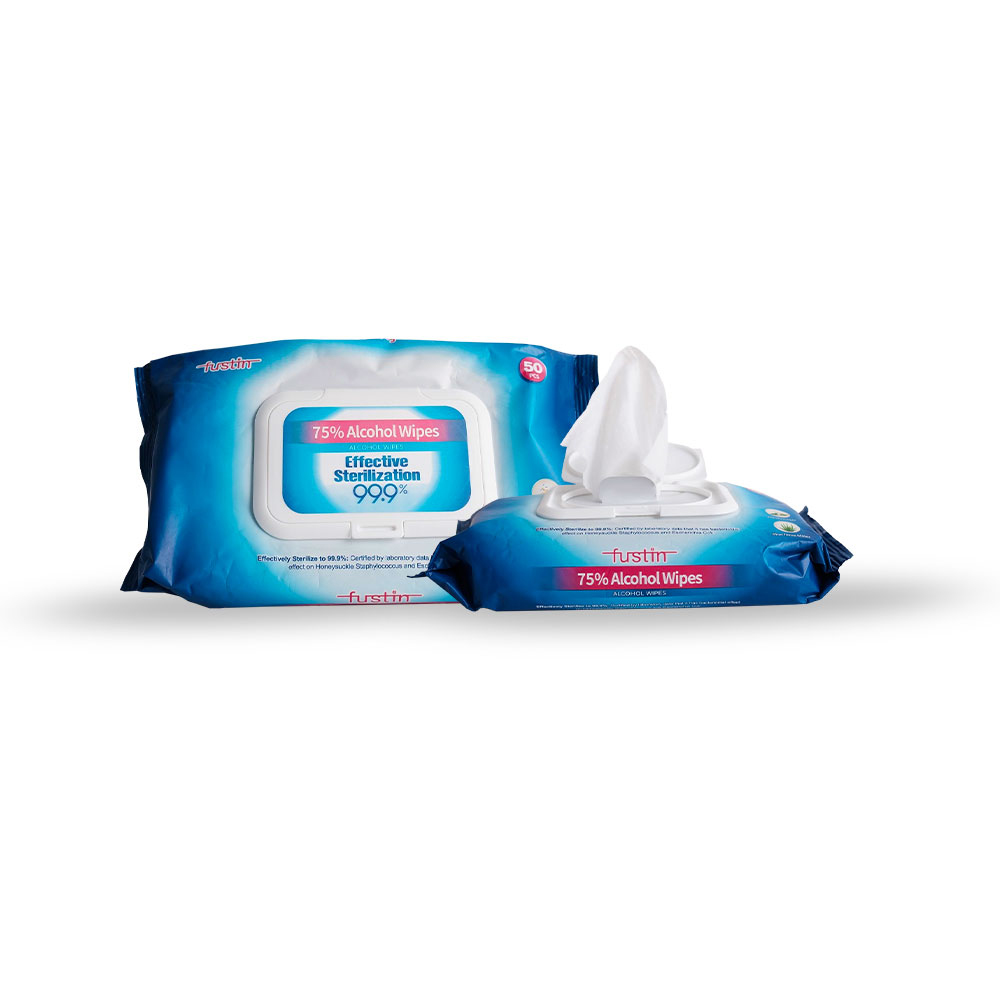 Fustin 75% alcohol wipes 50CT
