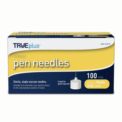 TruePlus Pen Needles 31G x 5mm (3/16") 100/bx