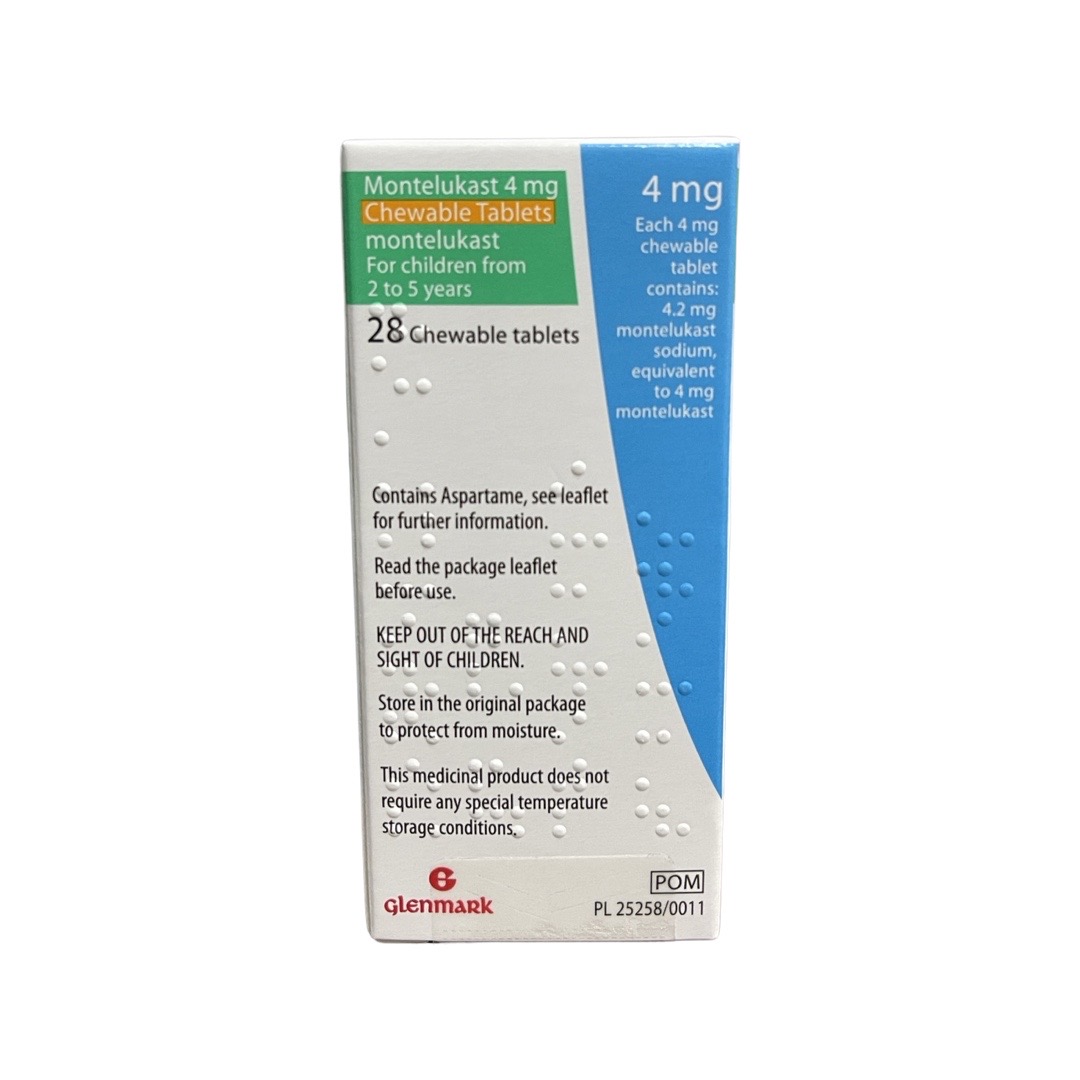 Montelukast4mg Chewable Tab 28ct