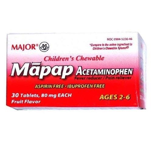 Acetaminophen Oral Tabs Chew 80mg x30 (Major)