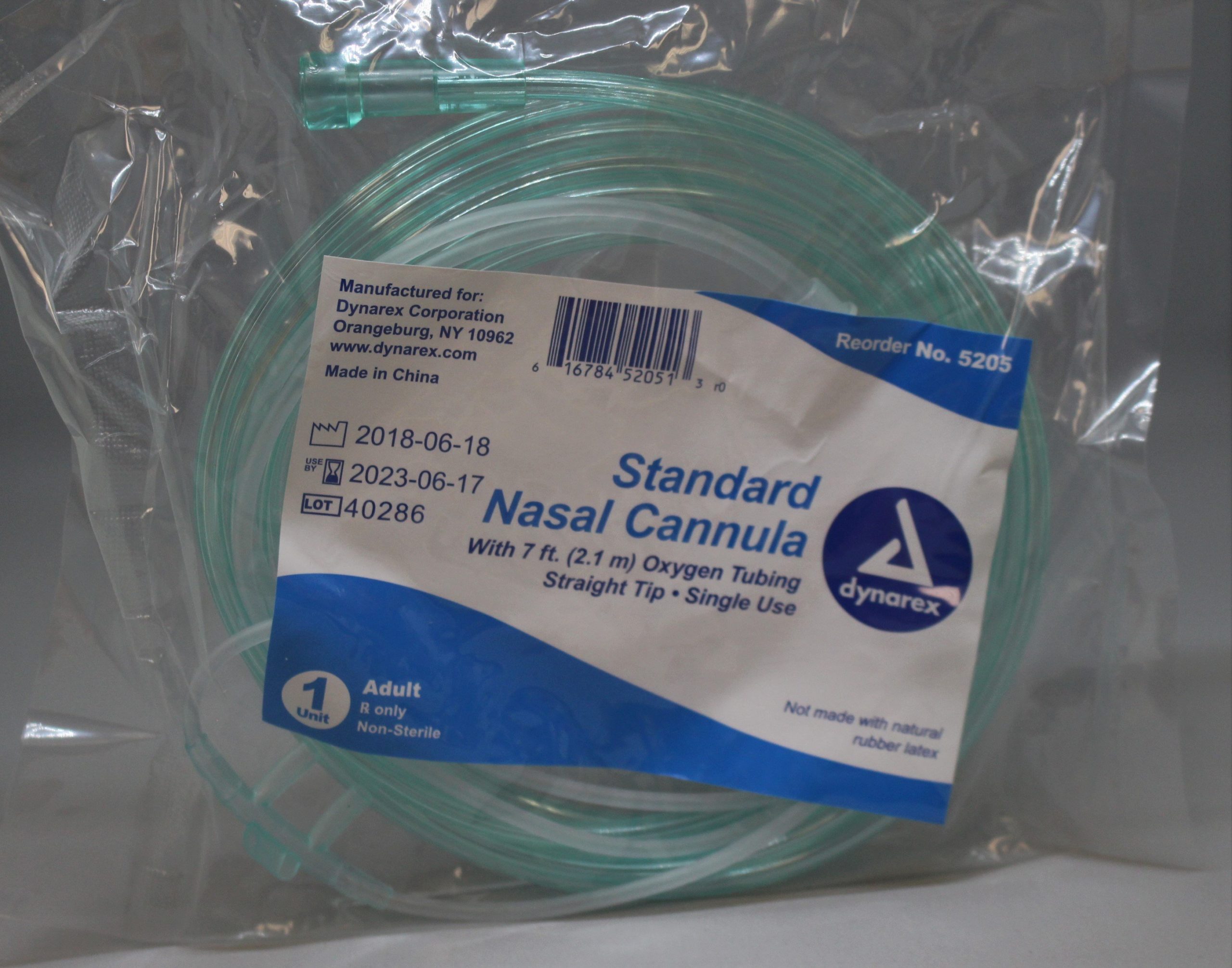 Adult Standard Nasal Cannulas 7ft Oxygen Tubing