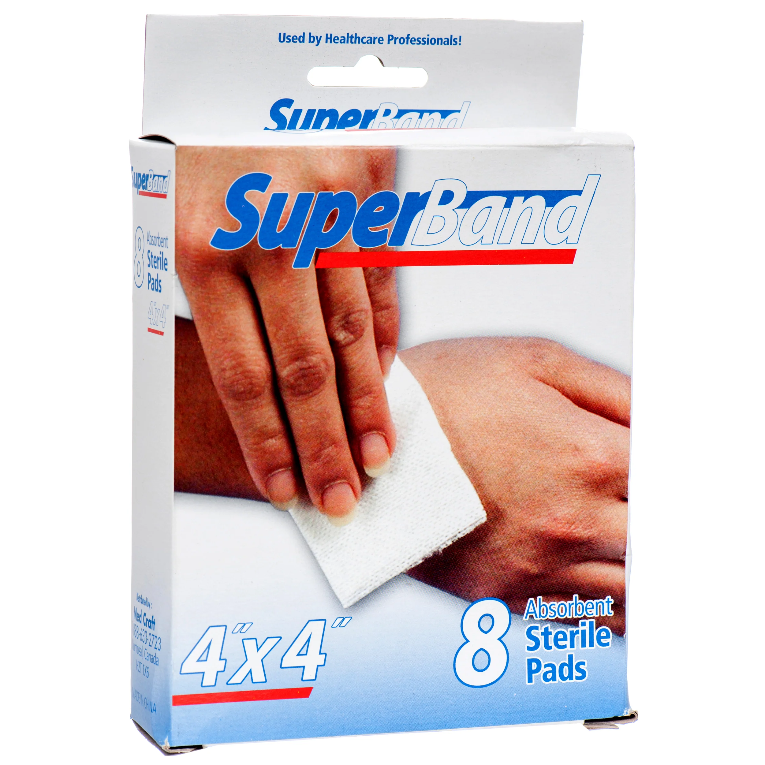 Sterile Gauze pads Superband 4x4 8 ct