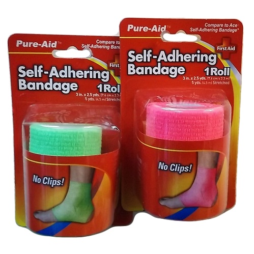 SELF-ADHERING BANDAGE 3" X 2.5 YRDS ASST