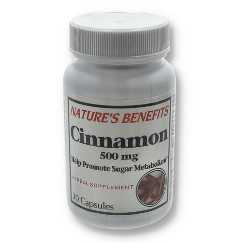 Nature's Benefit 30ct 500mg Cinammon August/2028