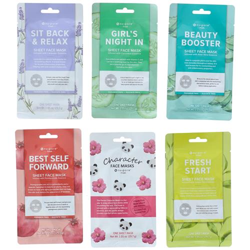 Nu-Pore K-Beauty Face Masks Ass't In PDQ
