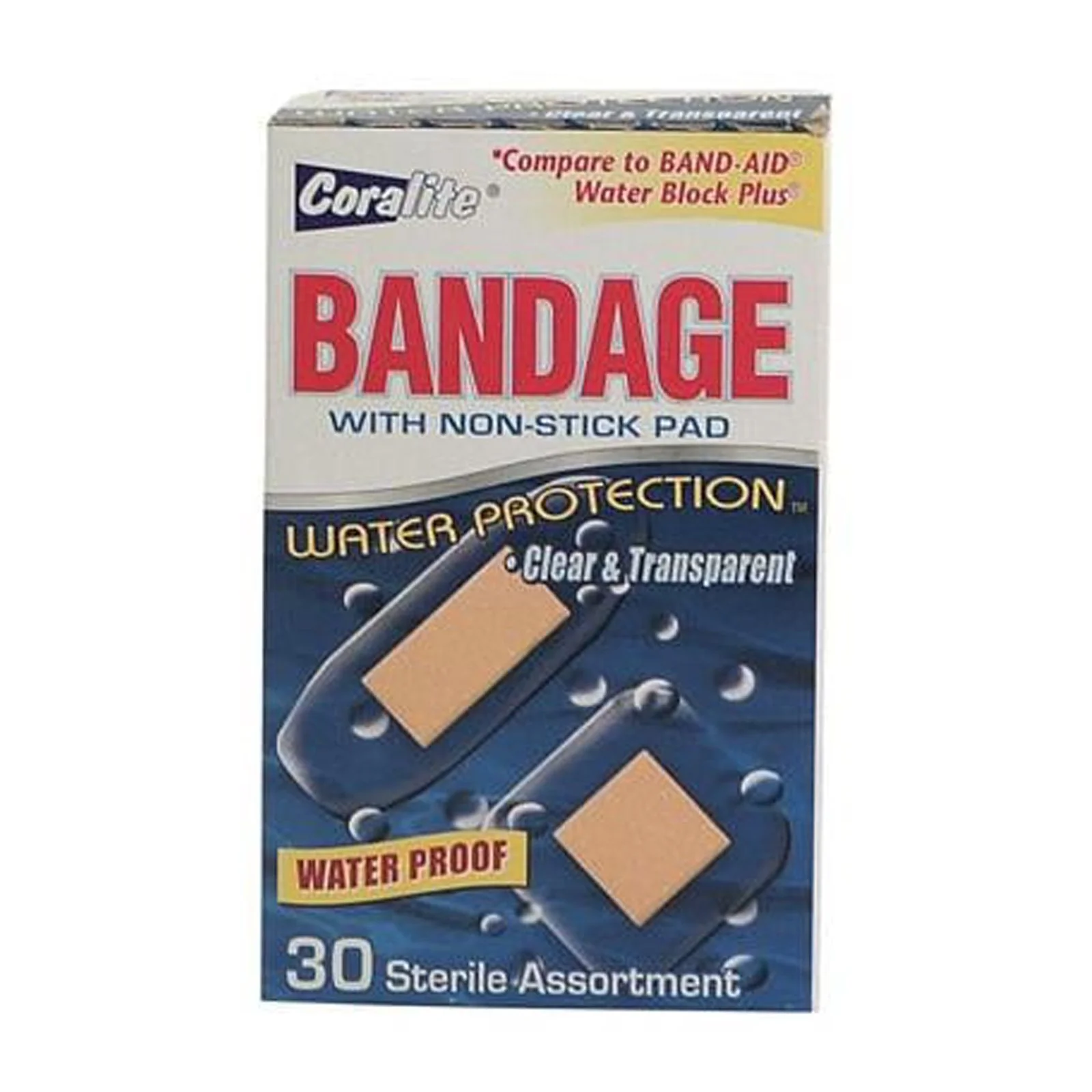 Coralite CLEAR WATERPROOF BANDAGES 30ct