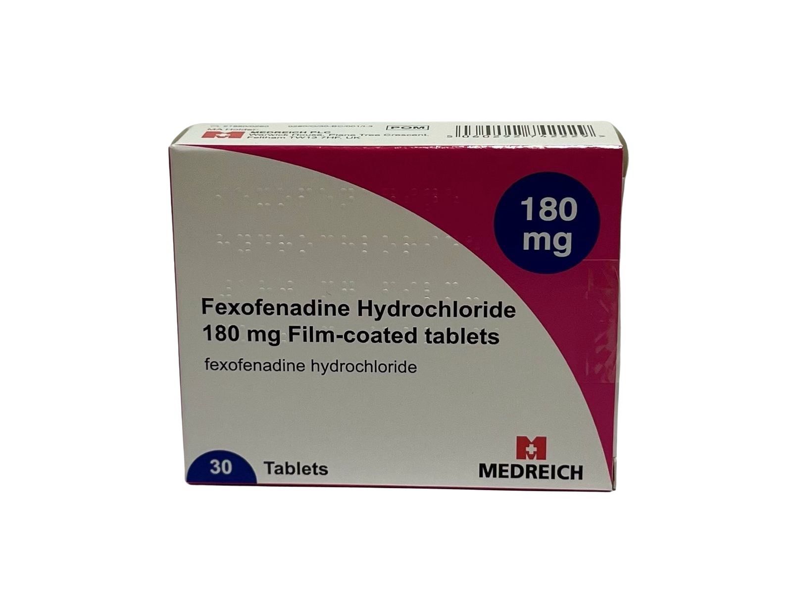 Fexofenadine Hydrochloride 180mg x 30CT September/2025 Buy 6 get 1 Free