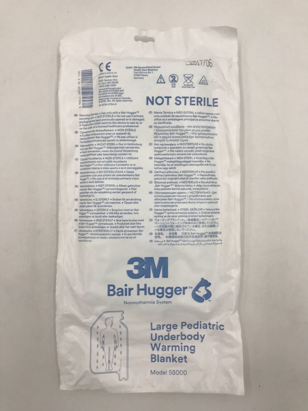3M BLANKET PEDIATRIC FULL UNDERBODY. 36"W X 33" L INCH. FORCED AIR WARMING BAIR HUGGER. 55501 Each
