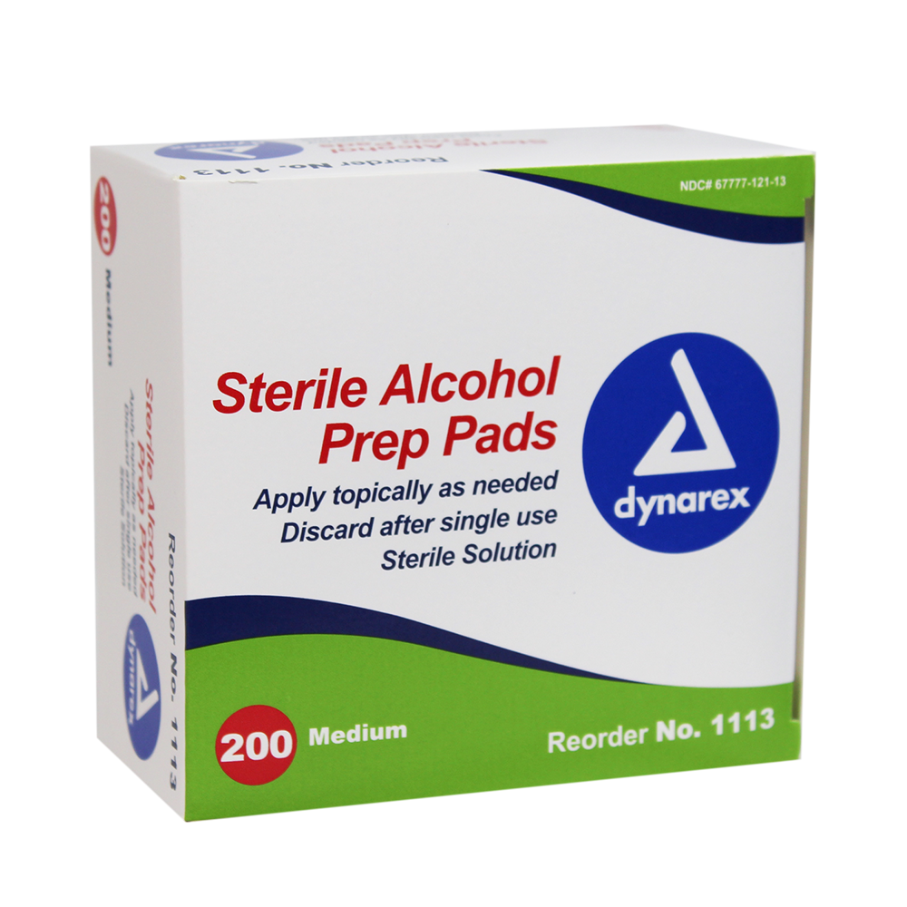 Alcohol Prep Pad Sterile, Medium, 200/bx